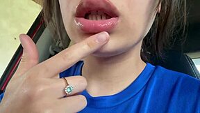 latina lover spits in mouth with tongue on ass