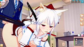 【エロゲーコイカツ！】東方 犬走椛におっぱい揉みまくりh！3dcg巨乳アニメ動画 東方プロジェクト 【ヘンタイゲーム とうほう もみじ いぬばしり 】