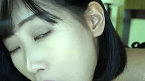 watching this slender 18-year-old japanese beauty serika-chan get a creampie in her cute pussy