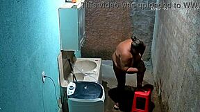 Latina stepmother shaves her pussy while stepson secretly watches on hidden camera