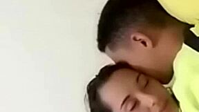 sexy couple engages in intense sex on bed