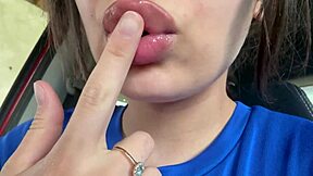 latina lover spits in mouth with tongue on ass