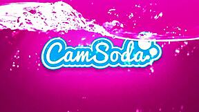 Brunette nerd Paige Owens uses pink dildo for masturbation on Camsoda