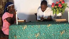 chatting about intimate moments before confession in homemade setting