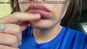 latina lover spits in mouth with tongue on ass