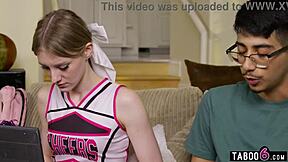 Can a shy virgin guy handle hot cheerleader Melody Marks?