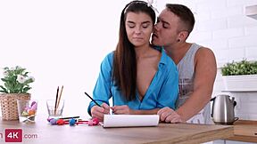 Brunette Teen Gets Fucked And Creampied Hard!