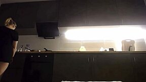 Cooking Turns Into Wet Pussy Fingering in Kitchen