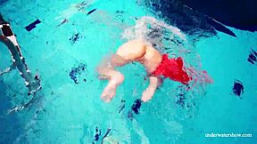 sexy naked twat avenna swims nude in the pool?