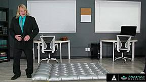 nuru massage - nina white bangs boss during steamy office session