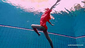 sexy naked twat avenna swims nude in the pool?