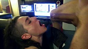 Cum running on my face, wanna taste it?