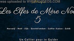 She says, Leash me up, French femdom with dirty talk from Santa's elves.