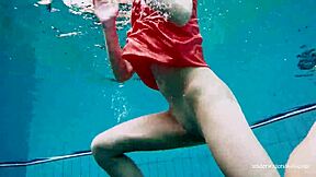 sexy naked twat avenna swims nude in the pool?