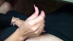 mamita jerks me under table for creampie cumshot