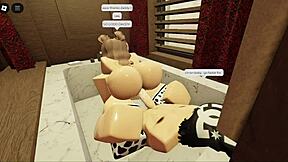 brunette with fat ass sucks and fucks hard in bathtub