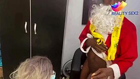 Merry Christmas with fat girlfriend natural tits cute babe black muscular amateurs friend bedroom