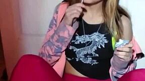 bonneyuwu - 3 25 lollipops with pretty blonde teen 18+ lipstick fetish