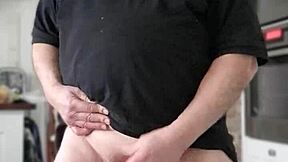 chris the old man does striptease with dirty talk and ripped clothes.