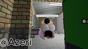 Fucking friend in public bathroom with big ass and monster cock.