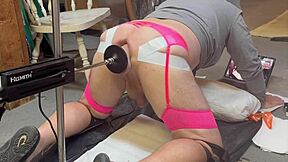 Sissy Boi's Lactating Ass Fucked By Machine