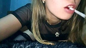 Masturbating Latina Solo with Toys in Bedroom