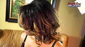 Abigail Inserts Big Dildos In Her Meaty Twat.