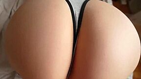 The tight shorts on her big ass made my dick hard, so I had to fuck her