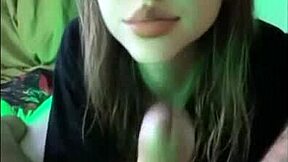 girl teases and sucks dick in forest