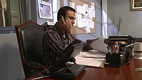 Hot Milf Secretary Gets Fucked on Office Table with Anal Creampie and Facial