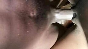 Skinny girl takes monster cock in bathroom