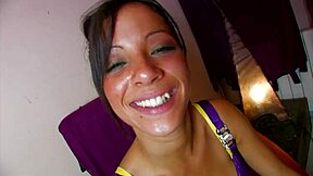 Katina takes intense deepthroat and anal cumshot