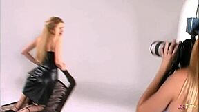 A car shoot turned into INTERRACIAL LESBIAN FINGERING madness