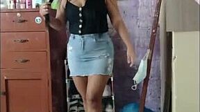 sol loves wearing miniskirts and high heels