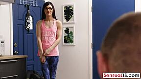 This man handles all the shemales around him with bent over doggystyle and hardcore cock action.