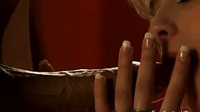 Beautiful Blonde Indian Lover Gives Slow Sensual Blowjob After Massage