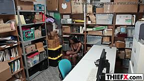 in the office, daya knight faces punishment and offers her big tits to settle the debt