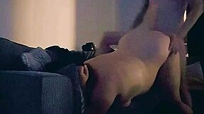 Horny wife moans as she's fucked hard in living room with dripping pussy 😩💦