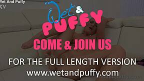 uhh, i’m so wet... hot blonde cums hard with glass dildo on Wetandpuffy!