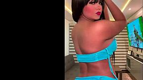 Latina casting med perfekt tjock kropp och stor röv blir creampied