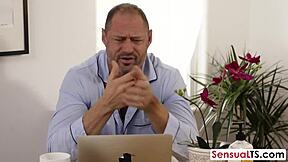 This man handles all the shemales around him with bent over doggystyle and hardcore cock action.