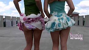 Feeling Nervous And Excited While Flashing Tits On University Campus And Getting Busted