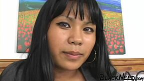 Amateur with small 18+ tits intensely gets rough facial from monster bbc.