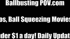 Femdom POV - Busting Your Balls As Long As I Want