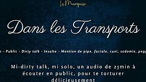 French Audio Tease in Public with Dirty Talk and Masturbation Evokes Strong Emotions