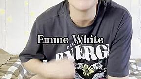 I guide masturbation with sex machine in lingerie and glasses