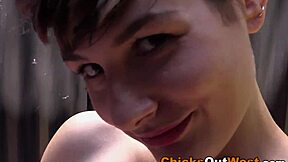 Amateur australian slut boldly rubs hairy pussy with toys