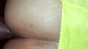 Wife in stockings bent over for doggystyle