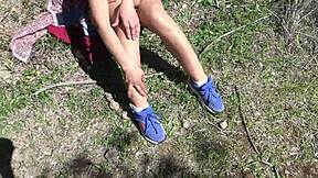 Real Voyeur Got Scared When I Started Pissing From My Hairy Pussy