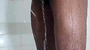 Cold Shower In Dorm With Beautiful Brunette